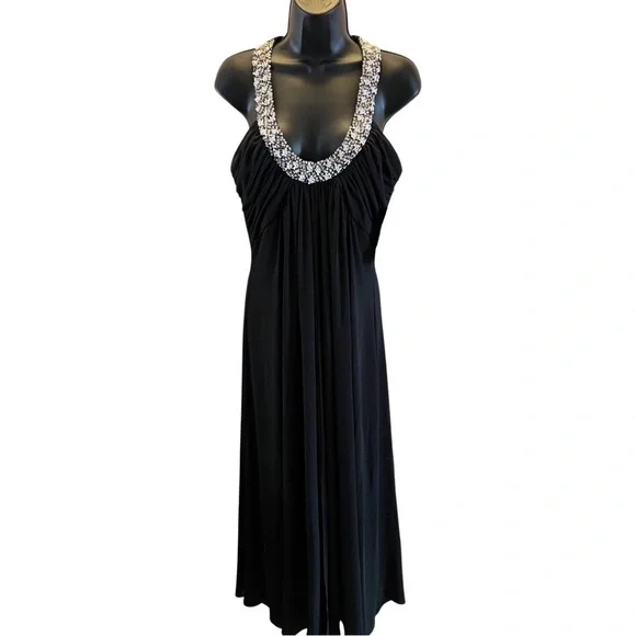 JS Boutique | Dresses | Formal Wear New Black White Neck Beaded  Embellishments Cocktail Dress | Poshmark
